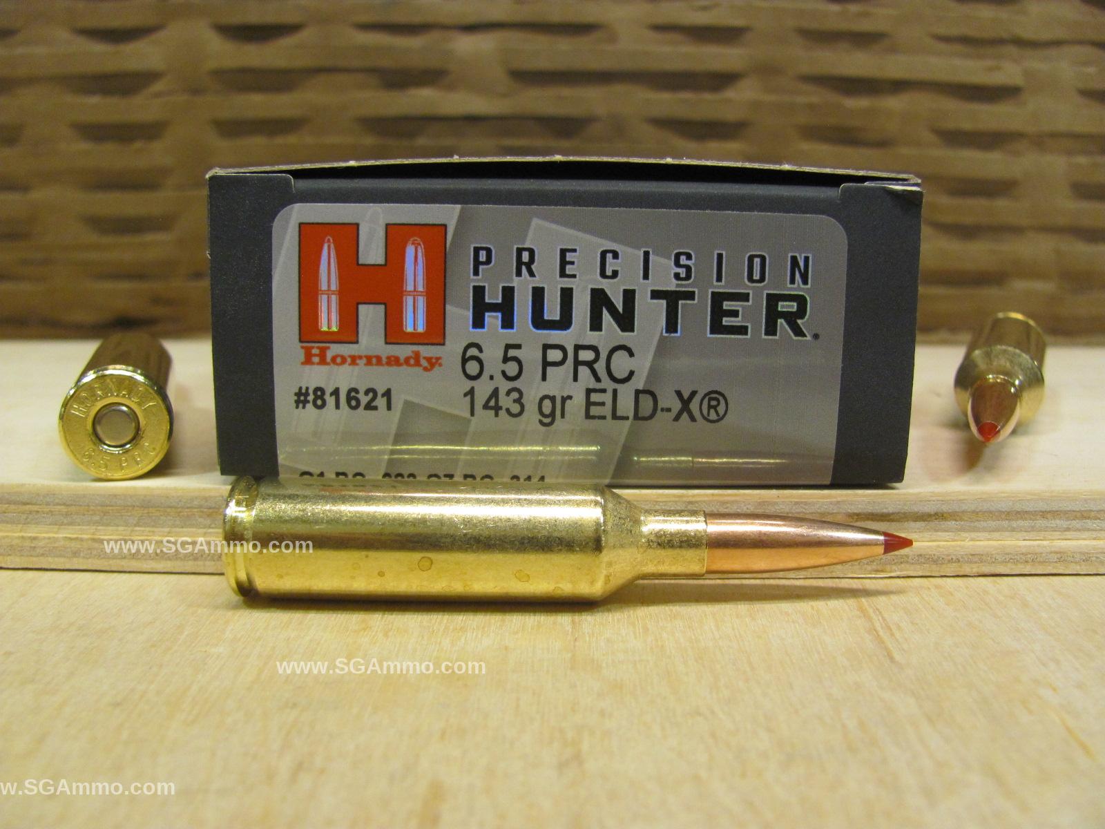 80 Round Plastic Can - 6.5 PRC 143 Grain ELD-X Hornady Precision Hunter Ammo - 81621 - Packed in Plastic Ammo Canister